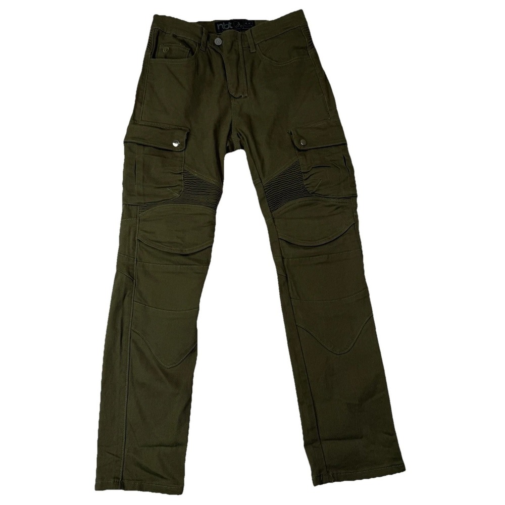 NBT Clothing License to Ride Motorcycle Cargo Pants Olive Green Size 28 Moto